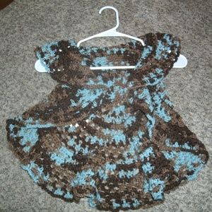 #194 NWT Crocheted Toddler Circular Vest Jacket